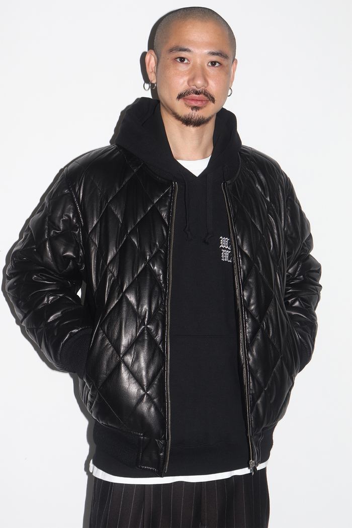 WACKO MARIA ガウン　コート　パイル　バックプリント　黒 WACKO MARIA ガウン コート パイル バックプリント 黒